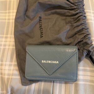 Balenciaga Slate Blue Card Holder